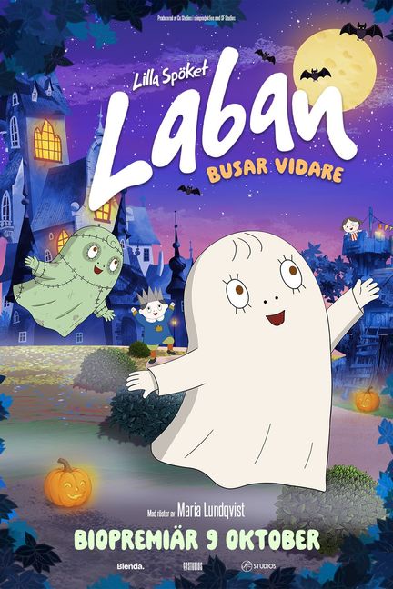 Affisch för Lilla spöket Laban busar vidare